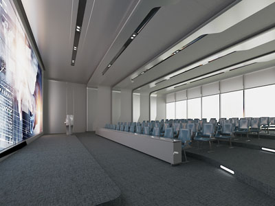 现代报告厅 会议室3d模型 现代报告厅 会议室