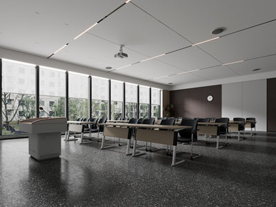 现代会议室 培训教室3d模型 现代会议室 培训教室