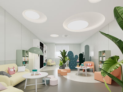 现代心理咨询室3d模型 现代心理咨询室