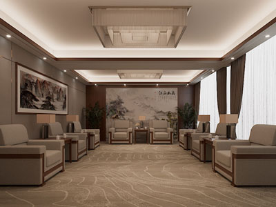 新中式贵宾室 接待厅3d模型 新中式贵宾室 接待厅
