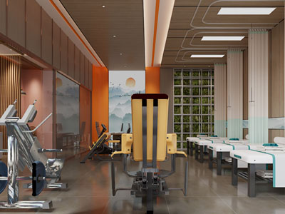 现代机能训练康复室3d模型 现代机能训练康复室