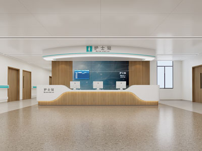 现代医院病房护士站3d模型 现代医院病房护士站