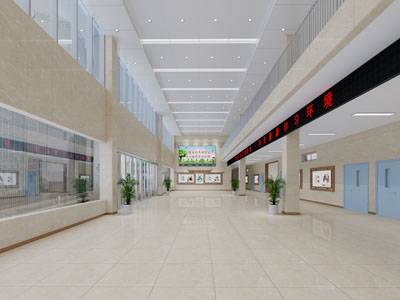 新中式医院大厅 大堂3d模型 新中式医院大厅 大堂