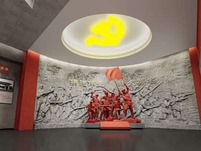 现代党建展厅展览3d模型 现代党建展厅展览