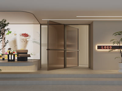 现代玻璃旋转门 大门