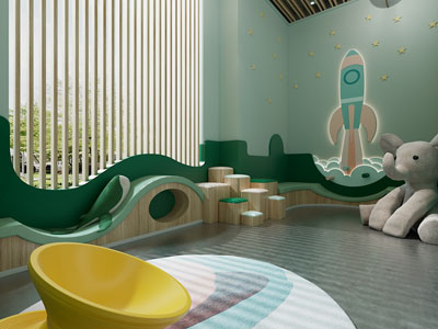 现代儿童娱乐活动休闲区3d模型 现代儿童娱乐活动休闲区