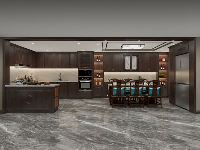 新中式中古风开放式厨房