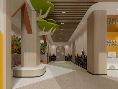 现代培训中心过道3d模型 现代培训中心过道
