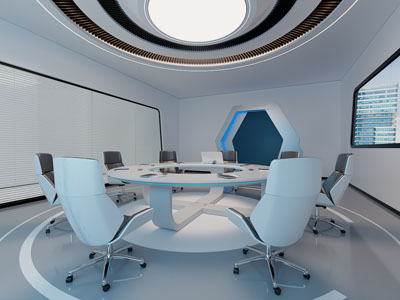 后现代会议室3d模型 后现代会议室