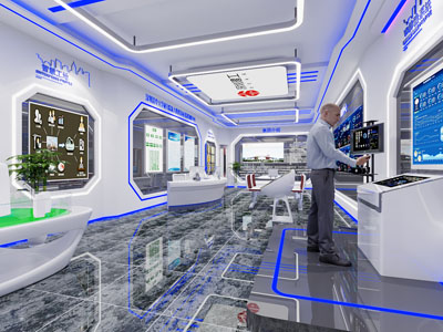 现代科技展厅展览3d模型 现代科技展厅展览