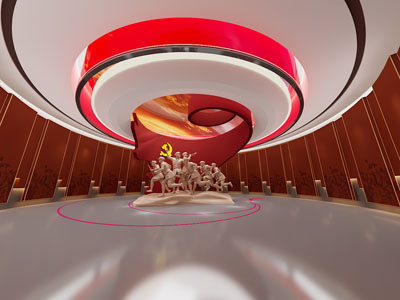 现代党建纪念馆3d模型 现代党建纪念馆