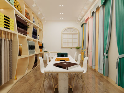 现代窗帘定制办公室3d模型 现代窗帘定制办公室