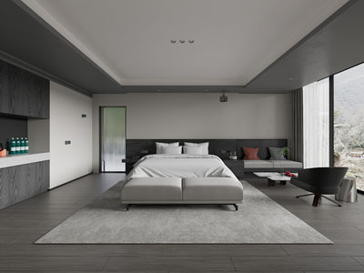 现代酒店客房3d模型 现代酒店客房