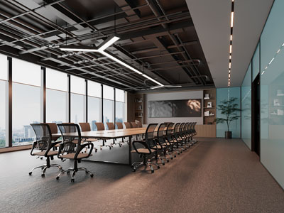 现代会议室3d模型 现代会议室
