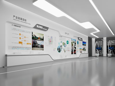 现代产业展厅展览3d模型 现代产业展厅展览