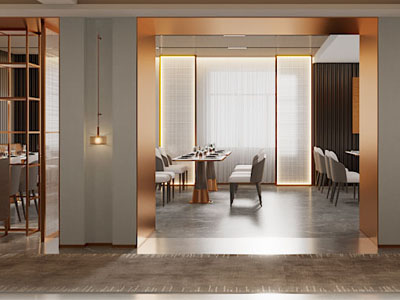 现代饭店餐馆 门头3d模型 现代饭店餐馆 门头