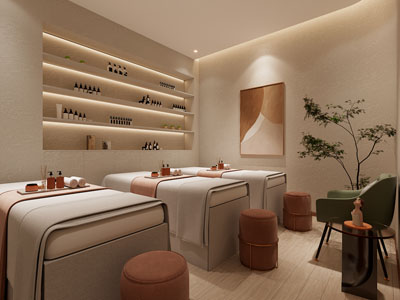 侘寂风美容按摩院3d模型 侘寂风美容按摩院