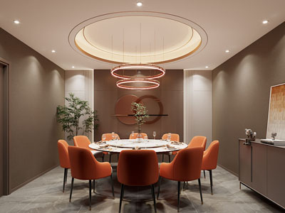 新中式酒店包厢包间3d模型 新中式酒店包厢包间