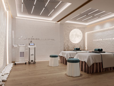 新中式美容按摩店 spa会所3d模型 新中式美容按摩店 spa会所