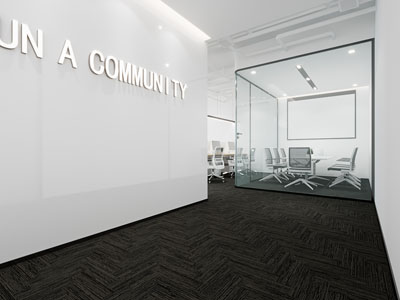 现代办公室玄关过道