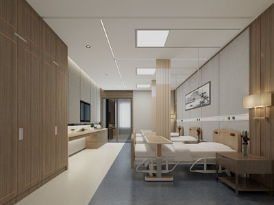 新中式医院病房3d模型 新中式医院病房