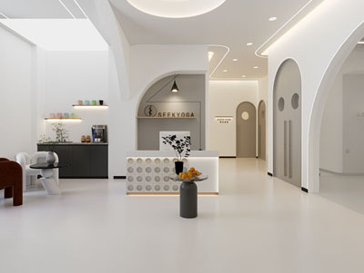 现代美容院大堂前台接待3d模型 现代美容院大堂前台接待