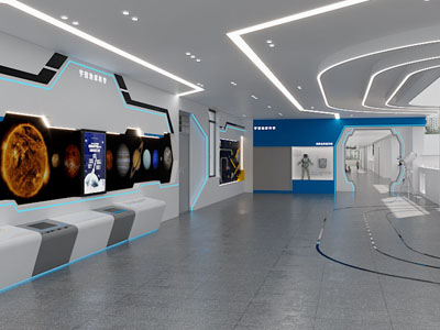 现代展厅展览3d模型 现代展厅展览