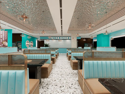 现代轻奢饭店餐馆 烧烤店3d模型 现代轻奢饭店餐馆 烧烤店