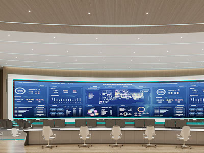 现代警务指挥中心 监控室3d模型 现代警务指挥中心 监控室