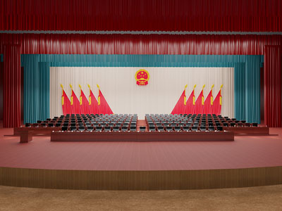 现代报告厅 会议厅 主席台3d模型 现代报告厅 会议厅 主席台