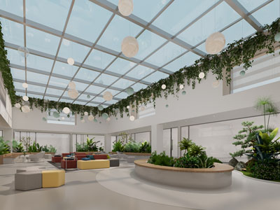 现代公共休闲区3d模型 现代公共休闲区