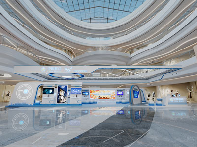 现代中国移动企业展厅展览3d模型 现代中国移动企业展厅展览
