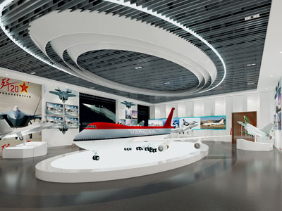 现代航天展厅展览3d模型 现代航天展厅展览