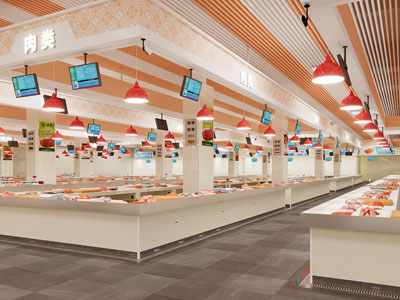 现代肉类生鲜超市便利店3d模型 现代肉类生鲜超市便利店