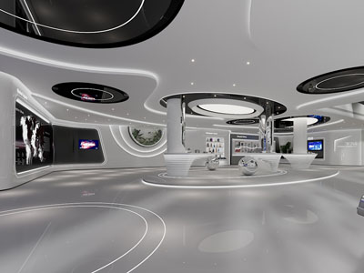 现代科技展厅展览3d模型 现代科技展厅展览