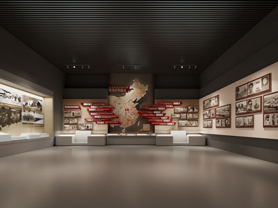 现代党建展厅展览3d模型 现代党建展厅展览