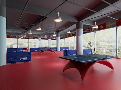 工业风loft乒乓球室 体育馆3d模型 工业风loft乒乓球室 体育馆