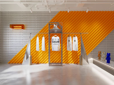 工业风loft服装专卖店3d模型 工业风loft服装专卖店