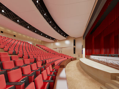 现代报告厅 会议室3d模型 现代报告厅 会议室