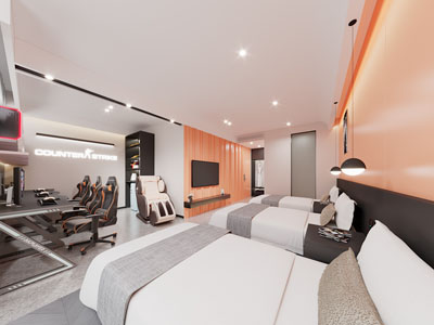 现代电竞游戏客房 包房3d模型 现代电竞游戏客房 包房