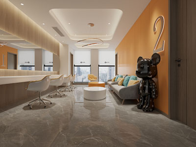 现代化妆间3d模型 现代化妆间