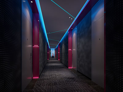 现代KTV过道3d模型 现代KTV过道