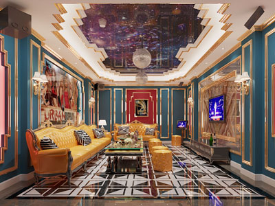 现代轻奢KTV包房3d模型 现代轻奢KTV包房