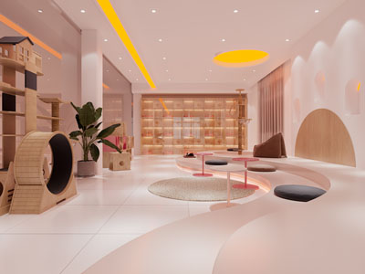 现代猫舍 宠物店3d模型 现代猫舍 宠物店