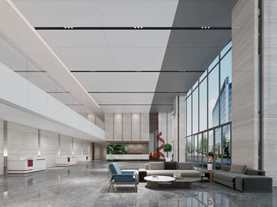 现代酒店大堂前台接待