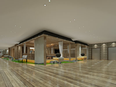 新中式大堂休闲区 接待区