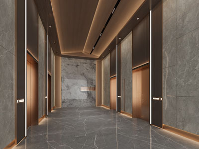 现代电梯间