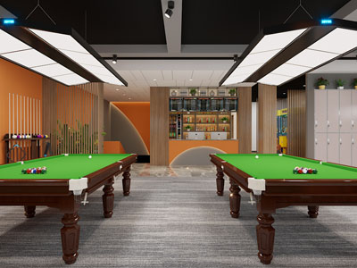 现代台球室休闲室