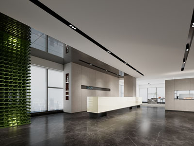 现代大堂前台接待