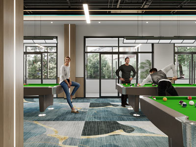 现代台球室 体育馆